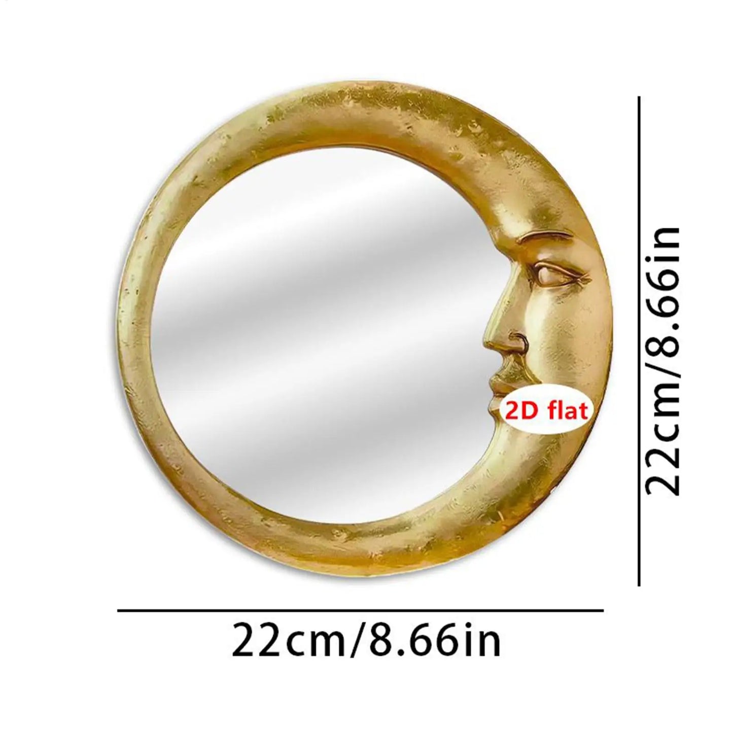 Halloween Decor Mirror Retro Bedroom Witch Moon Mirror for Wall Multifunctional Halloween Home Decoration for Bedroom Kitchen